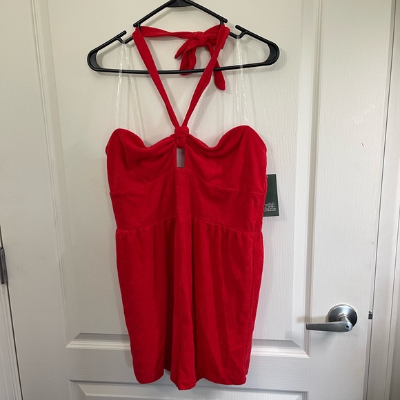 wild fable Other - NWT Wild Fable terry cloth romper / swim cover in Red. No holes, stains or odors